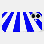 青クール白ストライプ色 Case-Mate iPhoneケース (裏面 (横))