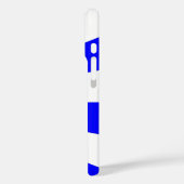 青クール白ストライプ色 Case-Mate iPhoneケース (裏面 / 左)