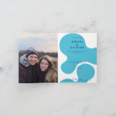 青クール結婚式招待状 招待状 (内部)