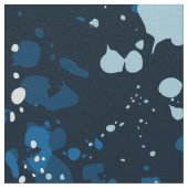青クール絵を描（ばちゃばちゃ）跳ねる ファブリック (クローズアップ)