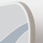 青クール緑の曲線ストライプ抽象芸術波名 ピックルボールラケット (左詳細)