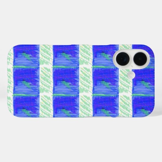 青クール航海の抽象芸術 Case-Mate iPhoneケース (裏面 (横))