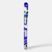 青クール融効果抽象芸術 Case-Mate iPhoneケース (裏面 / 右)