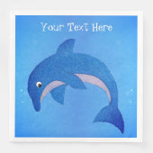 青クール鮮やか白スパークルドルフィンジャンピング (正面)