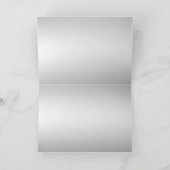 青グラディエント華美シルバー結婚蝶 サンキューカード (内部)