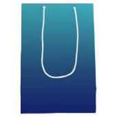 青グラデーシグラデーションョン ミディアムペーパーバッグ (裏面)