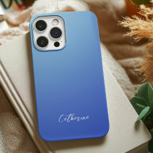 青グラデーショモダンンミニマルスクリプトの種類 iPhone 16 PRO MAXケース