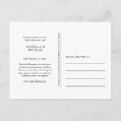 青グラデーションいエレガント手書き日付の変更 案内ポストカード (裏面)