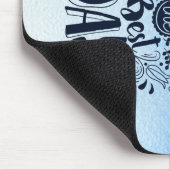 青グラデーションと白の夢のような色合いにダイビング マウスパッド (コーナー)