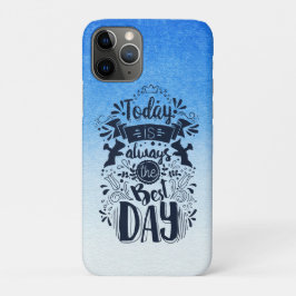 青グラデーションと白の夢のような色合いにダイビング iPhone 11 PROケース