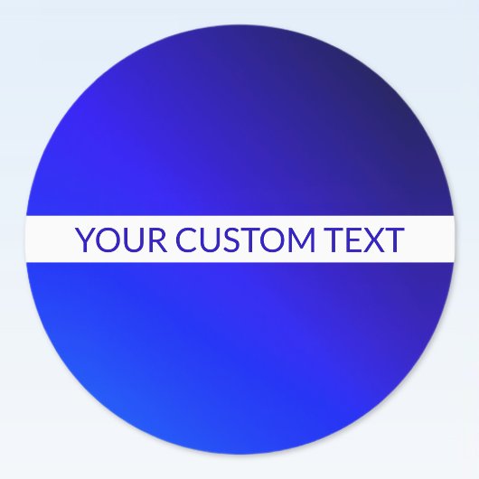青グラデーションと編集可能文字オン白ストライプ色 ラベル