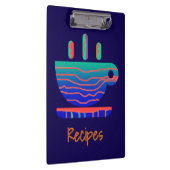 青グラデーションのコーヒーブレークレシピ クリップボード (右)