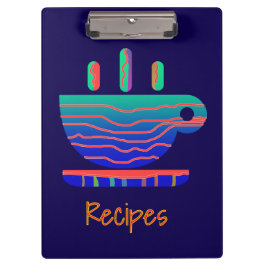 青グラデーションのコーヒーブレークレシピ クリップボード