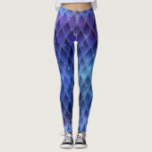 青グラデーションのドラゴンはかりで測レギンス レギンス (正面)