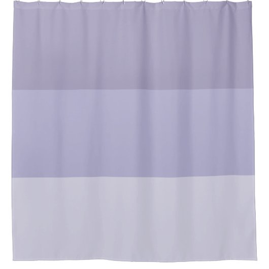青グラデーションストライプの シャワーカーテン (正面)