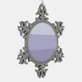 青グラデーションストライプの スノーフレークピューターオーナメント (左)