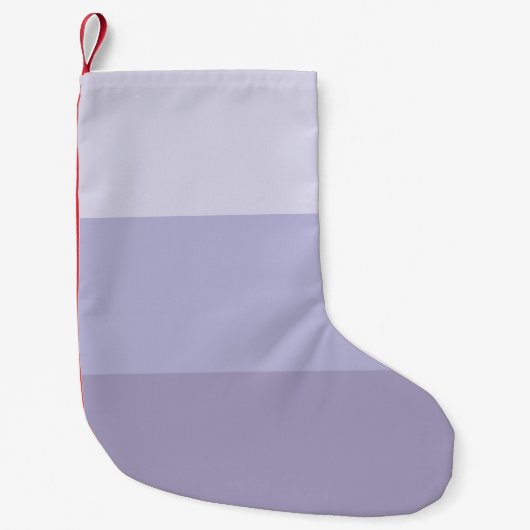 青グラデーションストライプの スモールクリスマスストッキング (正面)