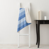 青グラデーションストライプ色 シェルパブランケット (インサイチュ)