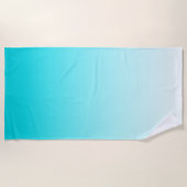 青グラデーションビーチタオル ビーチタオル (正面)