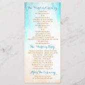 青グラデーションビーチ結婚式 プログラム (裏面)