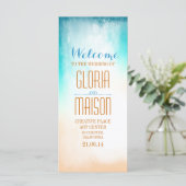 青グラデーションビーチ結婚式 プログラム (スタンド正面)