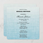 青グラデーションブライダルシャワー 招待状 (正面/裏面)