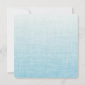 青グラデーションブライダルシャワー 招待状 (裏面)