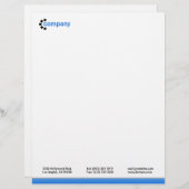 青グラデーション下 レターヘッド (正面/裏面)