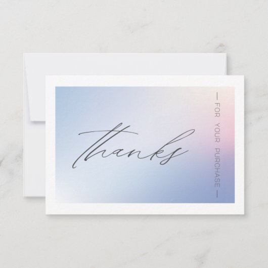 青グラデーション事業割引カード 招待状 (裏面)