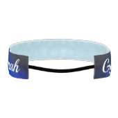 青グラデーション体操イベントヘッドバンドと彼女の名前! アスレチックヘッドバンド (裏面)