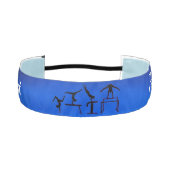 青グラデーション体操イベントヘッドバンドと彼女の名前! アスレチックヘッドバンド (正面)