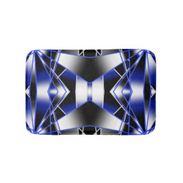 青グラデーション塗り潰し機械スケッチモザイク バスマット