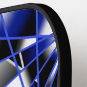 青グラデーション塗り潰し機械スケッチモザイク ピックルボールラケット (左詳細)