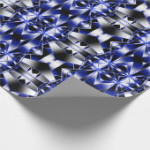 青グラデーション塗り潰し機械スケッチモザイク ラッピングペーパー (角)