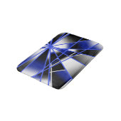 青グラデーション塗り潰し機械的スケッチモザイク バスマット (アングル)