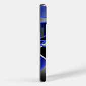 青グラデーション塗り潰し機械的スケッチモザイク Case-Mate iPhoneケース (裏面 / 右)