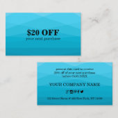 青グラデーション多角形 名刺 (正面/裏面)