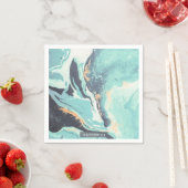 青グラデーション抽象芸術 スタンダードカクテルナプキン (インサイチュ)