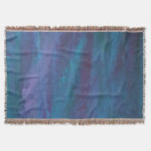 青グラデーション抽象芸術 |ターコイズティール(緑がかった色)紫 スローブランケット (正面)
