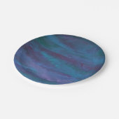青グラデーション抽象芸術 |ターコイズティール(緑がかった色)紫 ペーパープレート (アングル)