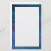 青グラデーション抽象芸術 |ターコイズティール（緑がかった色）紫 便箋 (正面/裏面)