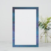 青グラデーション抽象芸術 |ターコイズティール（緑がかった色）紫 便箋 (スタンド正面)