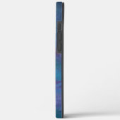 青グラデーション抽象芸術 |ターコイズティール(緑がかった色)紫 Case-Mate iPhoneケース (裏面 / 左)