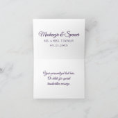 青グラデーション抽象芸術 |暗いターコイズティール（緑がかった色）紫 サンキューカード (内部)