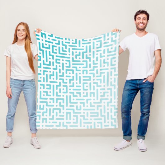 青グラデーション毛布 フリースブランケット (インサイチュ)