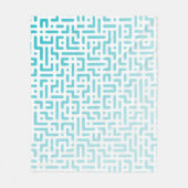 青グラデーション毛布 フリースブランケット (正面)