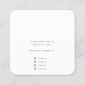 青グラデーション水色スタッドイヤリング表示ホルダー スクエア名刺 (裏面)