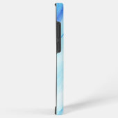 青グラデーション水色抽象芸術電話ケース SAMSUNG GALAXYケース (右側面)