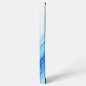 青グラデーション水色抽象芸術電話ケース SAMSUNG GALAXYケース (左側面)