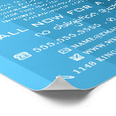 青グラデーション絵を描、バケツ、画家&デコレータ ポスター (角)